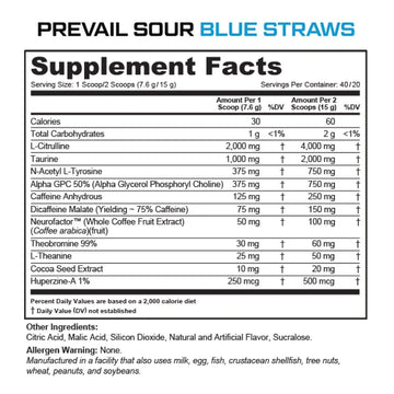 Prevail Pre Workout