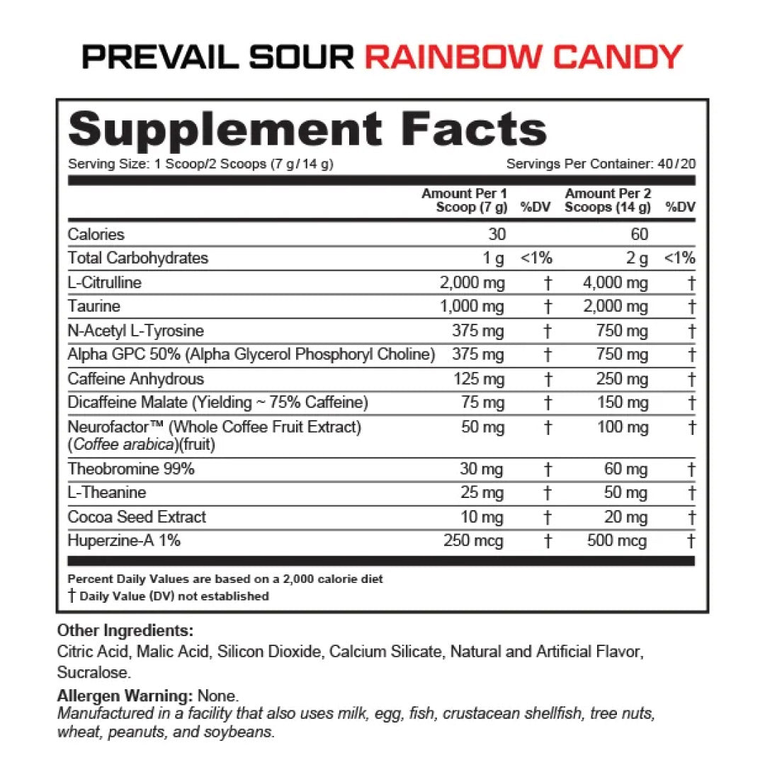 Prevail Pre Workout