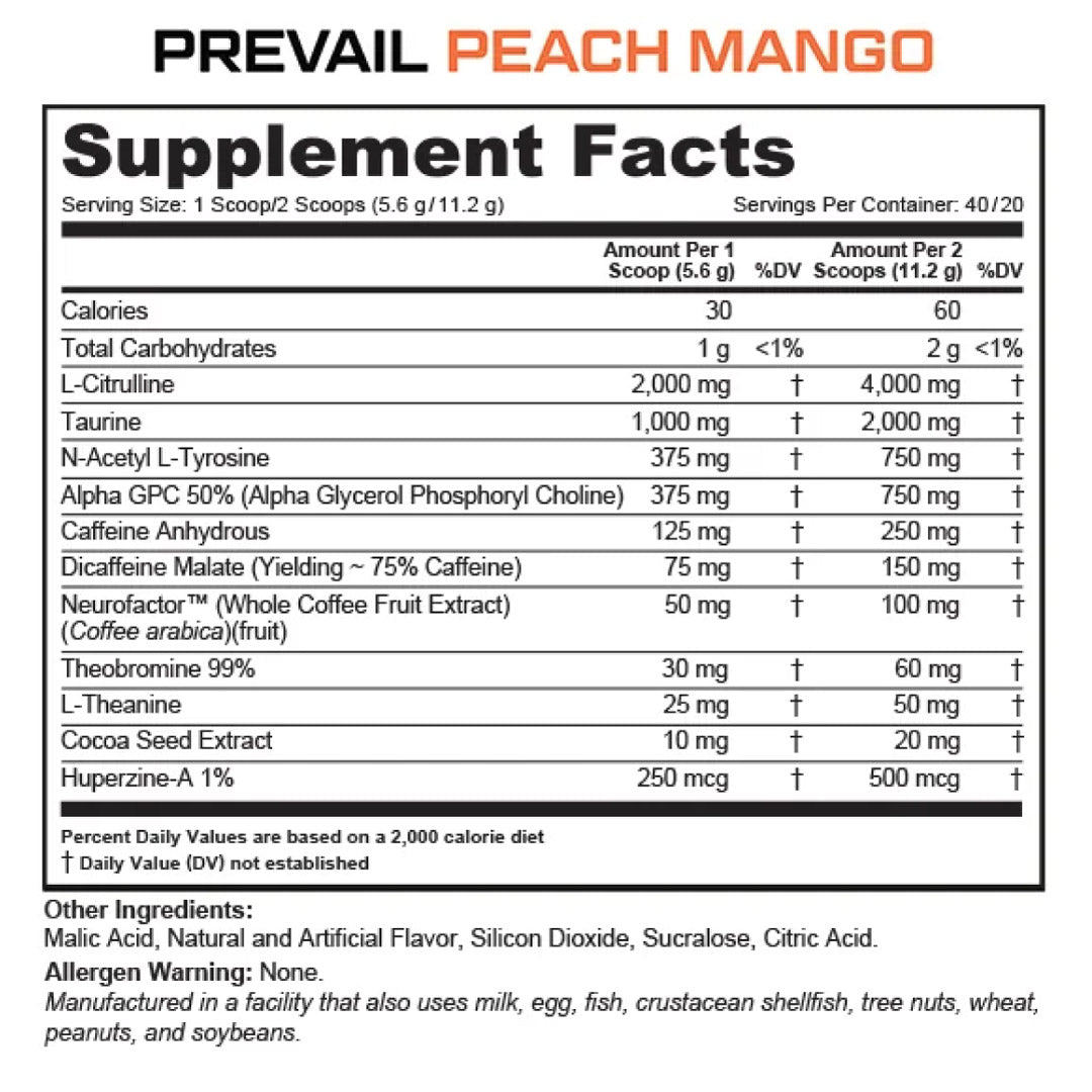 Prevail Pre Workout