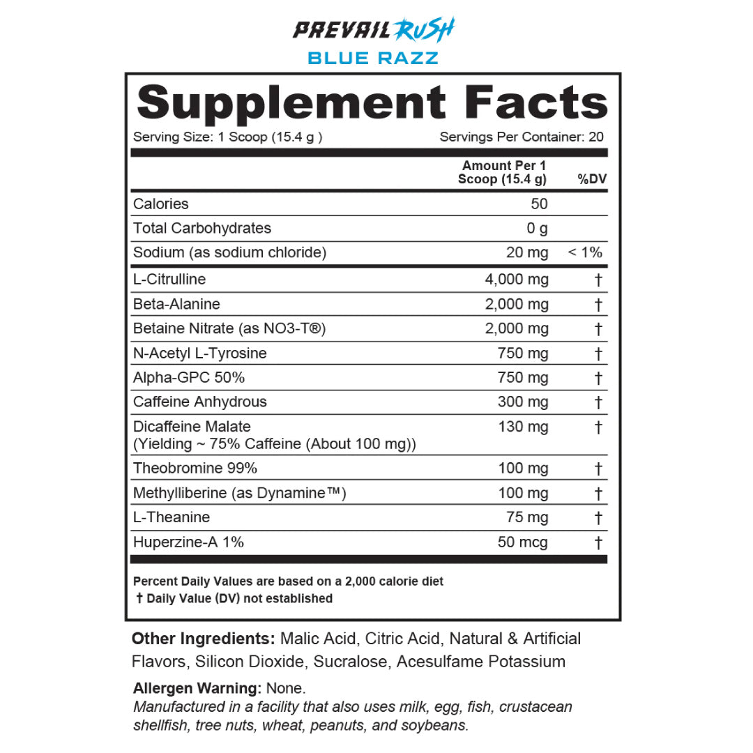 Prevail Rush Pre Workout