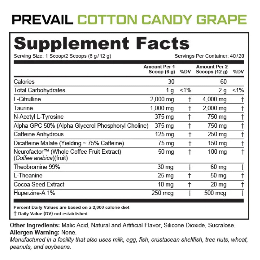 Prevail Pre Workout