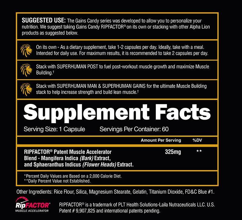 Gains Candy RIPFACTOR Alpha Lion